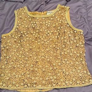 Elegant silk beaded top